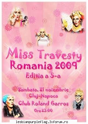 sambata viitoare, noiembrie ora 23.00 clubul roland garros avea loc concurs miss travesty romania Familia